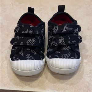 Cat & Jack Navy Dinosaur Print Sneakers with White Soles